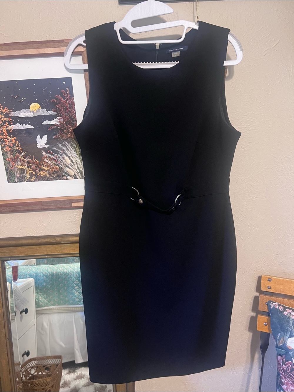 Tommy Hilfiger Black Sleeveless Sheath Dress